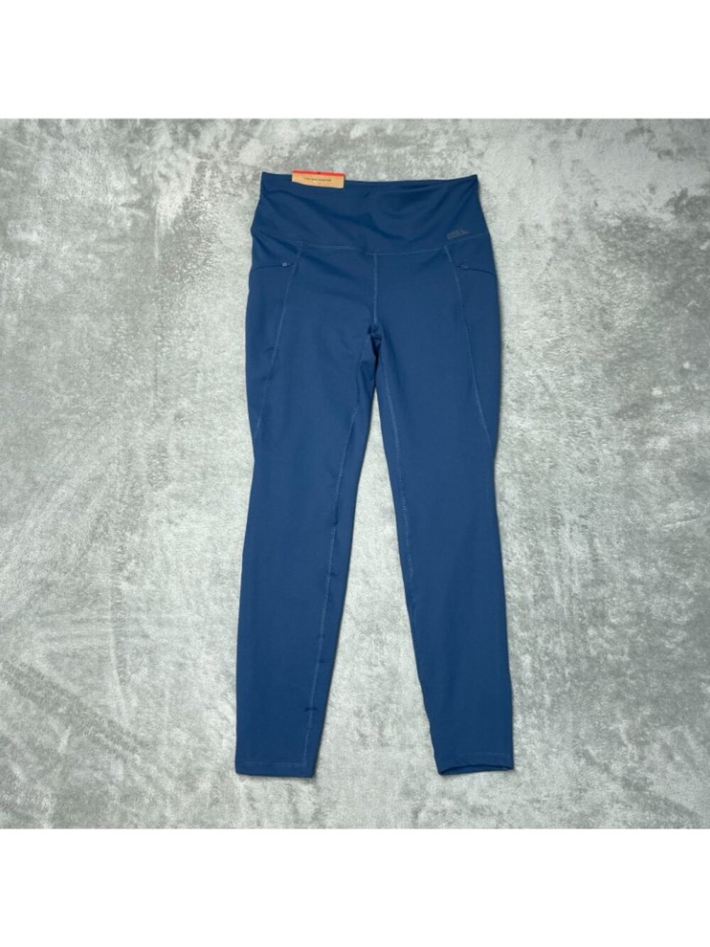 NWT Eddie Bauer Women's M Blue Trail Tight Leggings High-Waist Zip Pockets G2054 - Picture 4 of 14